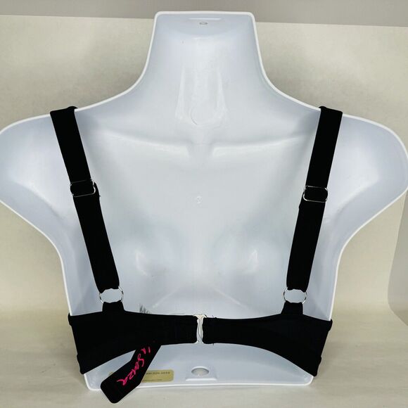 La Senza Swim Suit Bikini Top Push Up Black 34B Wide Adjustable Strap NEW w/Tags - Picture 5 of 15